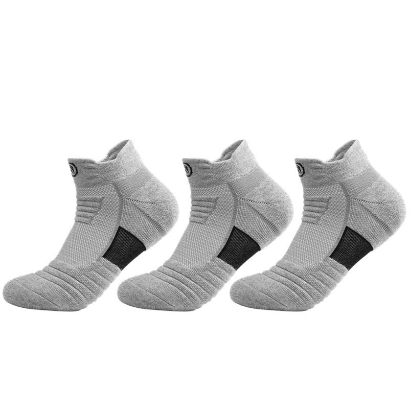 Grey Ankle | Breathable Ankle Socks - 3 Pack