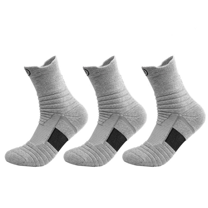 Grey | Breathable Crew Socks - 3 Pack